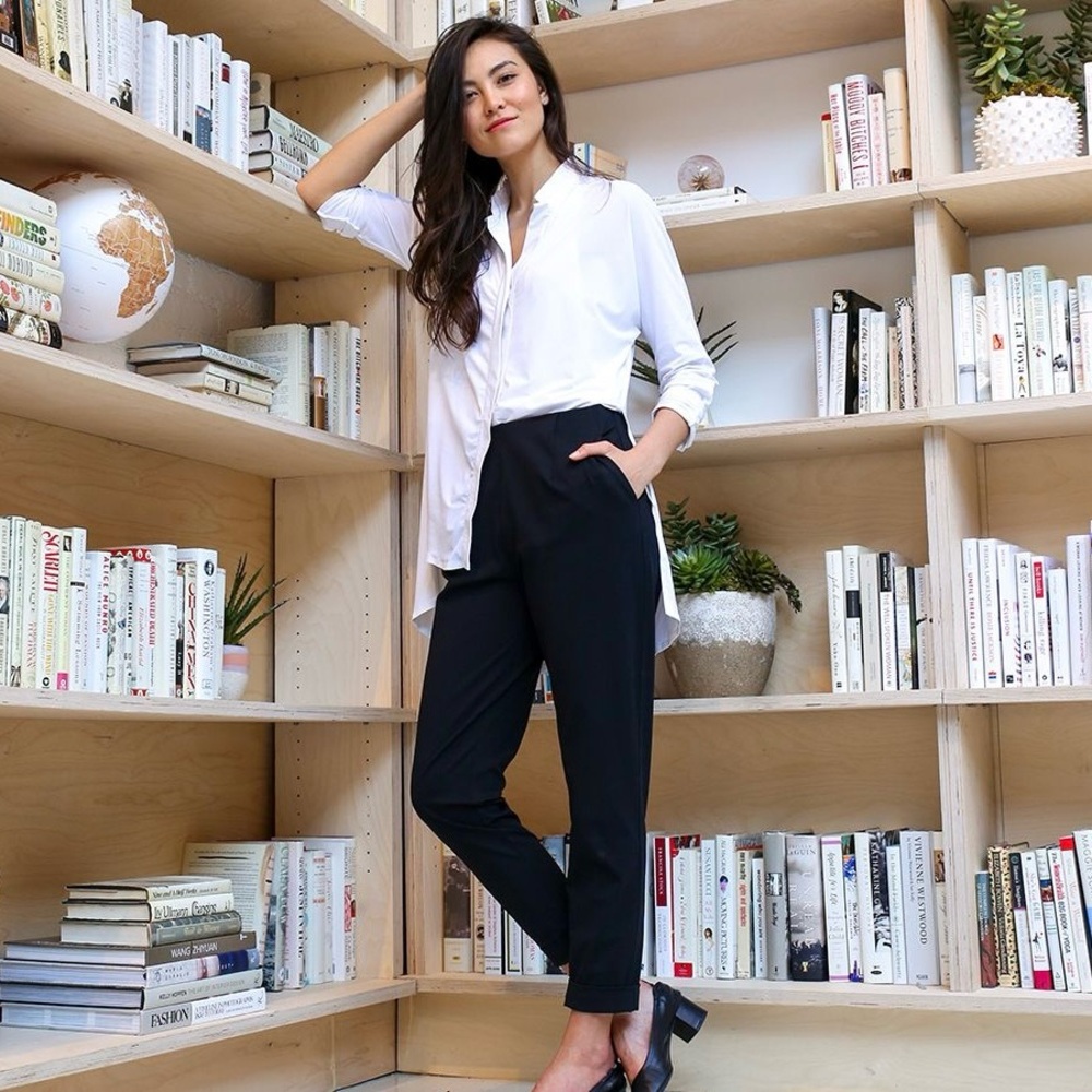 ADAY Black Ankle Pants